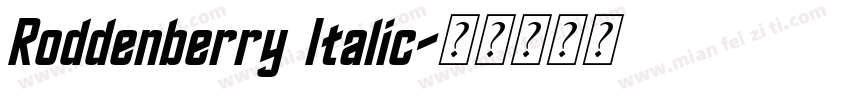 Roddenberry Italic字体转换